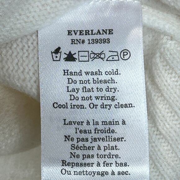 Everlane The Good Merino Wool Mock Neck Sweater Bone Women's XS NWT FLAWS - Picture 16 of 16